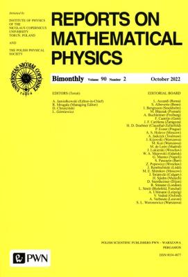 Reports on Mathematical Physics  90/2 Polska. Wydawca: Wydawnictwo Naukowe PWN. SmakLiter.pl Opakowanie Reports on Mathematical Physics  90/2 Polska