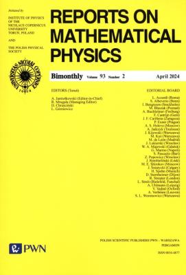 Opakowanie Reports on Mathematical Physics 93/2