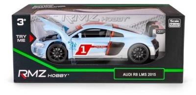 Opakowanie RMZ HOBBY 1:32 Audi R8 LMS 2015 #1 niebieski