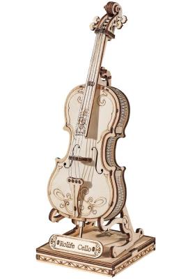 Opakowanie ROBOTIME Drewniane Puzzle 3D - Wiolonczela