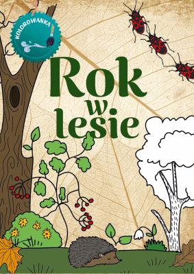 Rok w lesie Kolorowanka. Autor: Wojciech Gil. SmakLiter.pl Okładka książki Rok w lesie Kolorowanka