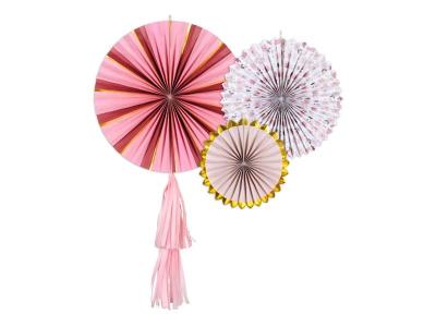 Opakowanie Rozety dekoracyjne kwiaty 26-43cm 3szt