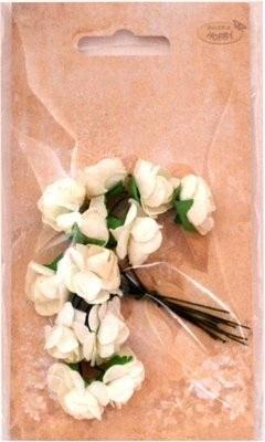 Opakowanie Różyczki papierowe 12szt białe