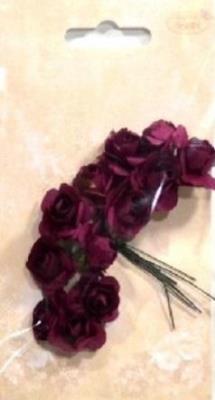 Opakowanie Różyczki papierowe 12szt bordowe