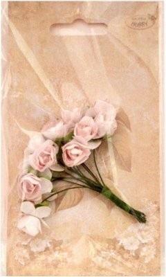 Opakowanie Różyczki papierowe 12szt jasnoróżowe