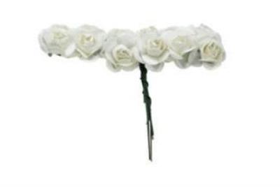 Różyczki papierowe białe. Wydawca: Brewis. SmakLiter.pl Opakowanie Różyczki papierowe białe