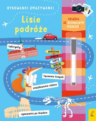 Okładka książki Rysowanki-zmazywanki. Lisie podróże (ze ścieralnym flamastrem)