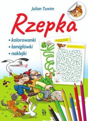 Rzepka z naklejkami. Autor: Julian Tuwim, Wojciech Górski. SmakLiter.pl Okładka książki Rzepka z naklejkami