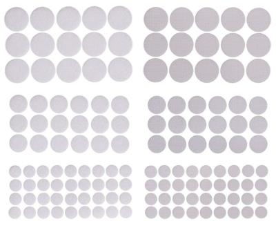 Opakowanie Rzepy samoprzylepne okrągłe białe 69szt mix