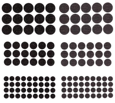 Opakowanie Rzepy samoprzylepne okrągłe czarne 69szt mix