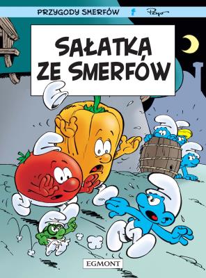 Sałatka ze Smerfów. Smerfy Komiks. Autor: Peyo. SmakLiter.pl Okładka książki Sałatka ze Smerfów. Smerfy Komiks