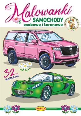 Samochody osobowe i terenowe. Malowanki. Seria z misiem. Autor: Kruszewski Włodzimierz, Ernest Błędowski. SmakLiter.pl Okładka książki Samochody osobowe i terenowe. Malowanki. Seria z misiem