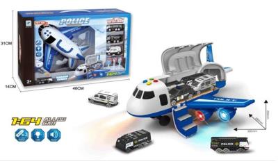 Opakowanie Samolot transporter policyjny + 3 auta