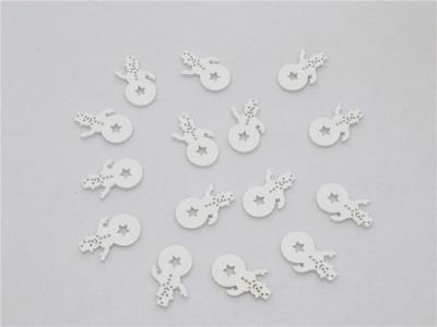 Opakowanie Samoprzylepne kształty z drewna bałwany 16szt