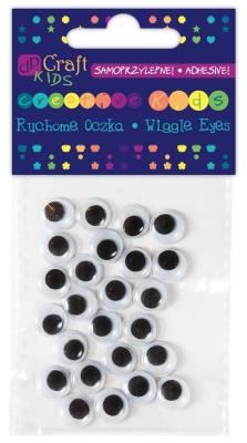 Opakowanie Samoprzylepne ruchome oczka 10mm 24 szt.