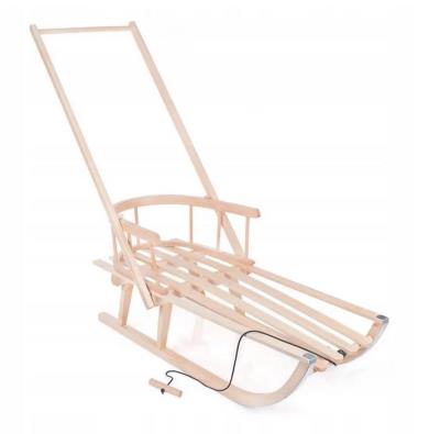 Opakowanie Sanki drewniane z pchaczem oparcie + sznurek