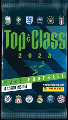 Saszetka z kartami Top Class 2023. Wydawca: Panini. SmakLiter.pl Opakowanie Saszetka z kartami Top Class 2023