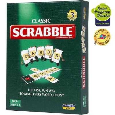 Okładka książki Scrabble Karty wersja angielska PIATNIK