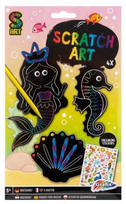 Opakowanie Scratch Art zwierzątka do rysowania 4 sztuki