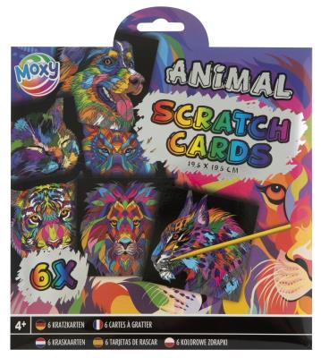 Opakowanie Scratch Cards zwierzęta 6 zdrapek