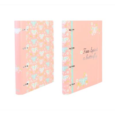 Opakowanie Segregator A4 4-ringowy na gumkę z wkładem w linie i przekładkami Butterflies