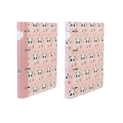 Opakowanie Segregator A4 4-ringowy na gumkę z wkładem w linie i przekładkami Cute Panda