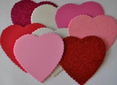 Opakowanie Serca z pianki 10x10cmi 8szt