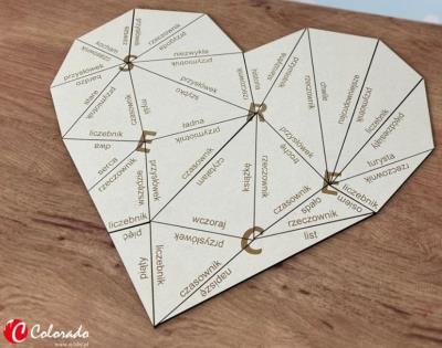 Opakowanie Serce części mowy