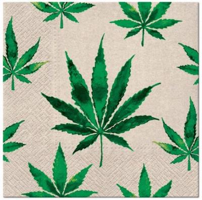 Opakowanie Serwertki We Care Marihuana 33x33cm 20szt