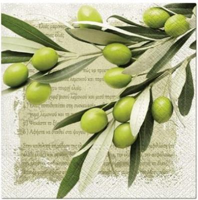Okładka książki Serwetka Lunch Decor Greek Olives SDL087500