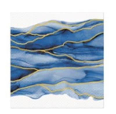 Opakowanie Serwetki Akwarelowe fale 33x33cm 20szt