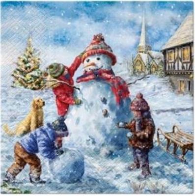 Opakowanie Serwetki Bałwan 33x33cm 20szt