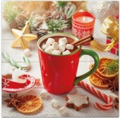 Opakowanie Serwetki Czekolada z piankami 33x33cm 20szt