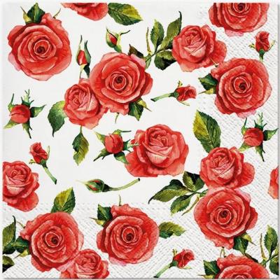 Opakowanie Serwetki Czerwone Róże 33x33cm 20szt