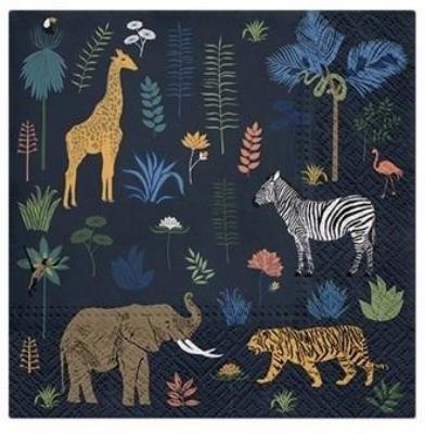 Opakowanie Serwetki Egzotyczne zwierzęta 33x33cm 20szt