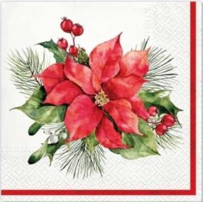 Opakowanie Serwetki Gwiazda betlejemska 33x33cm 20szt