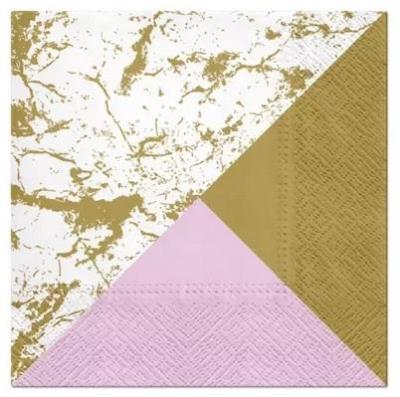 Opakowanie Serwetki Marble Style złote 33x33cm 20szt