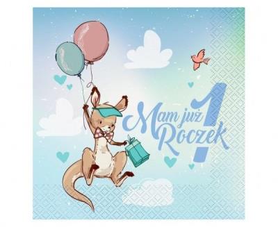 Opakowanie Serwetki Roczek - Kangurek 33x33cm 20szt