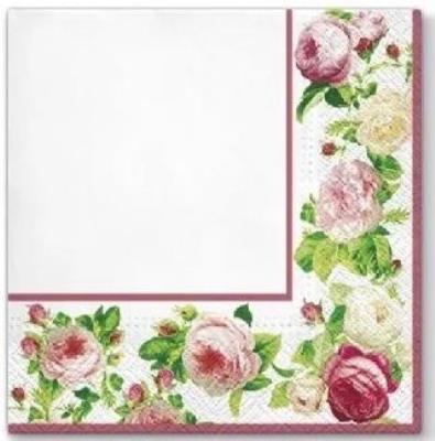 Opakowanie Serwetki Rosy frame gold 33x33cm 20szt
