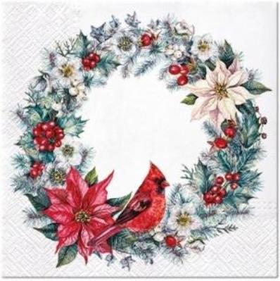 Opakowanie Serwetki Świąteczny stroik 33x33cm 20szt