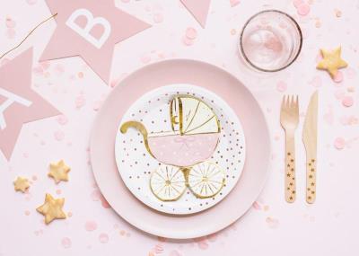 Opakowanie Serwetki Wózek jasny różowe 14x15cm 20szt