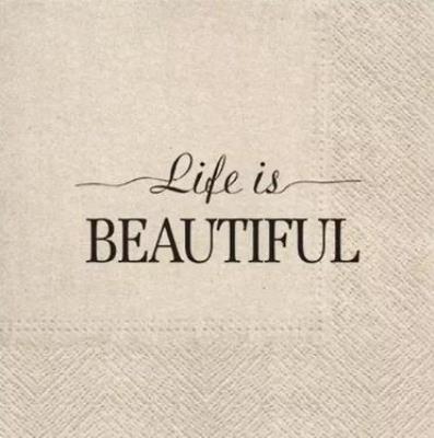 Opakowanie Serwetki Życie jest piękne 33cmx33cm 20szt