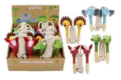 Opakowanie Skakanka drewniana - zwierzątka mix