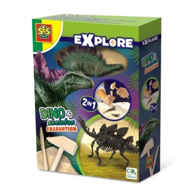 Skamielina dinozaura  2w1 Stegozaur. Wydawca: SES Creative. SmakLiter.pl Opakowanie Skamielina dinozaura  2w1 Stegozaur
