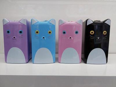 Opakowanie Skarbonka metalowa Kotek z kłódką MIX