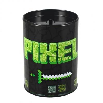 Opakowanie Skarbonka metalowa okrągła Pixel Game