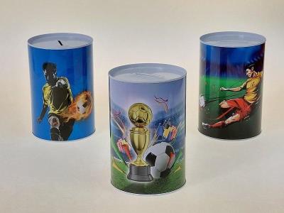 Opakowanie Skarbonka metalowa Piłka nożna MIX