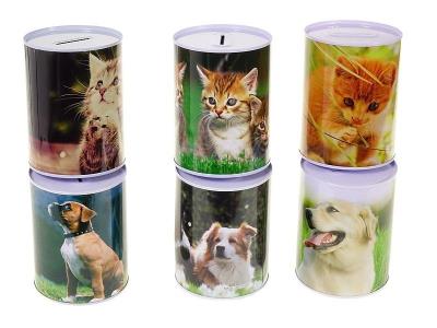 Opakowanie Skarbonka metalowa puszka Psy i koty mix