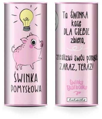 Opakowanie Skarbonka puszka Świnka pomysłowa