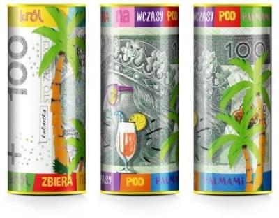 Opakowanie Skarbonka puszka Wczasy 100zł